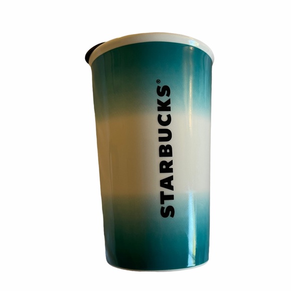 Starbucks Tumbler Ceramic Double Wall Blue White - Picture 9 of 9